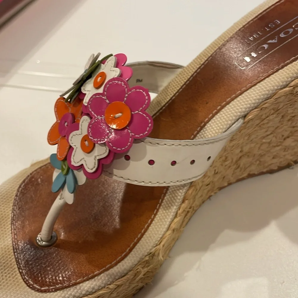 Coach Jesica Floral Wedge Sandal size 9 - Picture 13 of 13